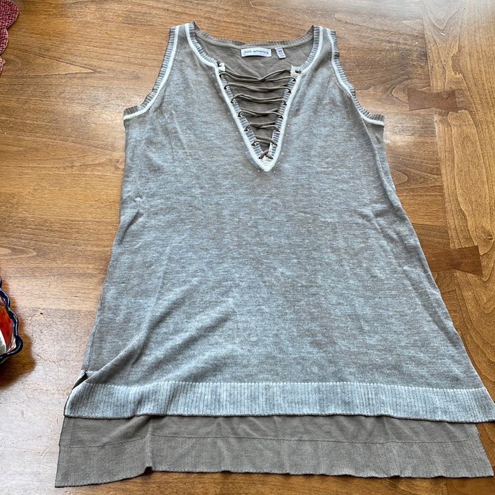 525 America Womens Gray Tank Top Size XS